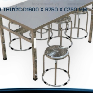 Bàn Ăn Công nghiệp 6 Ghế Đôn BACN03201