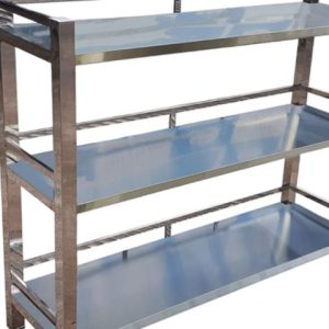 Kệ Inox 201 Mặt Phẳng D1600 x R400 x C1200 K02201