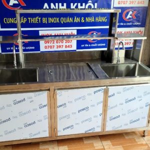 QUÂY PHA CHẾ 1M8 2 CHẬU RỬA