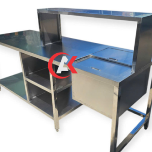 GIA CÔNG TỦ INOX CÓ THÙNG CHỨA  ĐÁ GC01