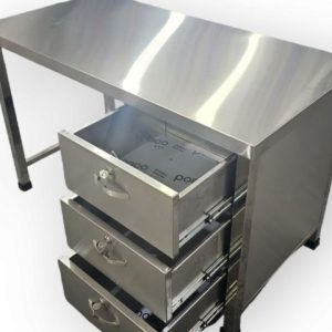 Bàn Làm Việc Inox 304 Có 3 Học Kéo BLV01304