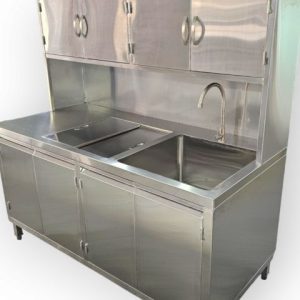 Chậu Rửa Kèm Thùng Đá Inox , Có Tủ Phía Trên CR09304