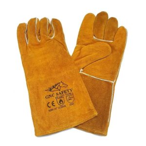 Găng Tay Hàn Da Bò GNC Safety Màu Vàng 14 -16 Inch