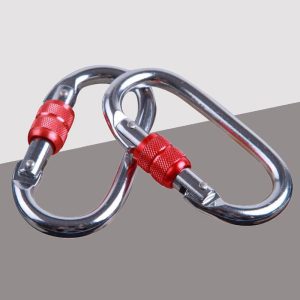Móc Khóa Carabiner Hình Chữ O Mạ Crom EN362 Chịu Lực 2500Kg