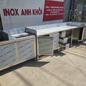 GIA CÔNG HỆ TỦ INOX QUẦY PHA CHẾ
