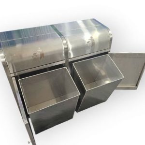Thùng Rác 2 Ngăn Inox 304 TR02304