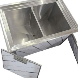Thùng Đá Inox 304 Âm Quầy 2 Ngăn TDA01304