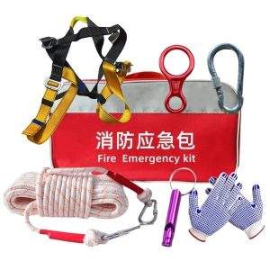Thiết Bị Thoát Hiểm Nhà Cao Tầng 6 Món: Đai Đeo Ngang Hông, Móc An Toàn, Móc Số 8, Còi Cứu Hộ, Găng Tay, Dây Cáp 10-40m