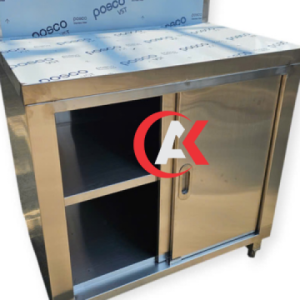 TỦ INOX 304 CỬA LÙA CÓ GÁY T03